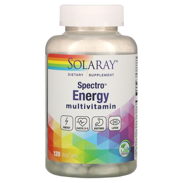 Solaray Мультивитамины Spectro Energy 120 вегетарианских капсул