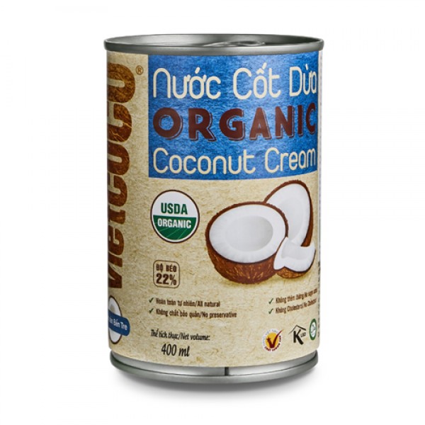VietCOCO Кокосовые сливки `Organic 89,27%`, 22-24% 400 мл