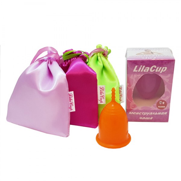 LilaCup Чаша менструальная 'Атлас Премиум', оранжевая M 22 мл