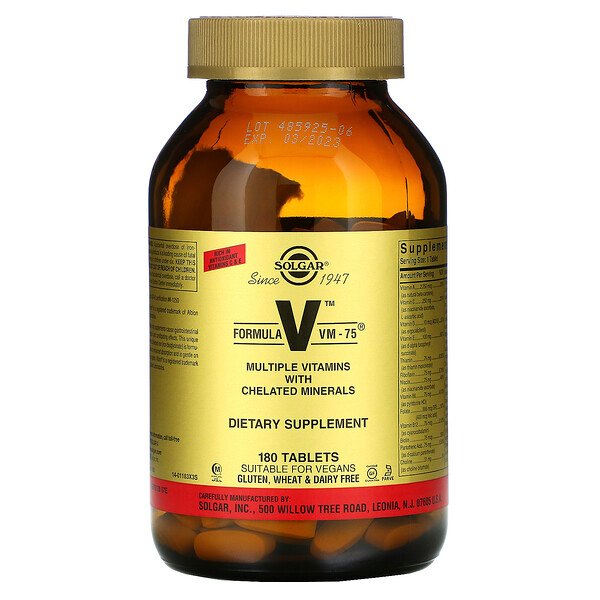 Solgar Мультивитамины Formula VM-75 180 таблеток...