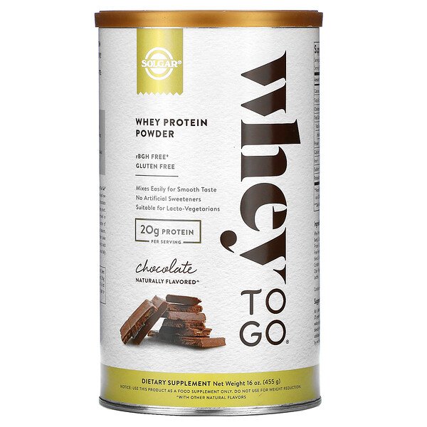 Solgar Протеин Whey To Go Шоколад 455 г