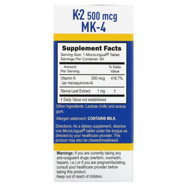 Superior Source Витамин K2 500 мкг 60 таблеток