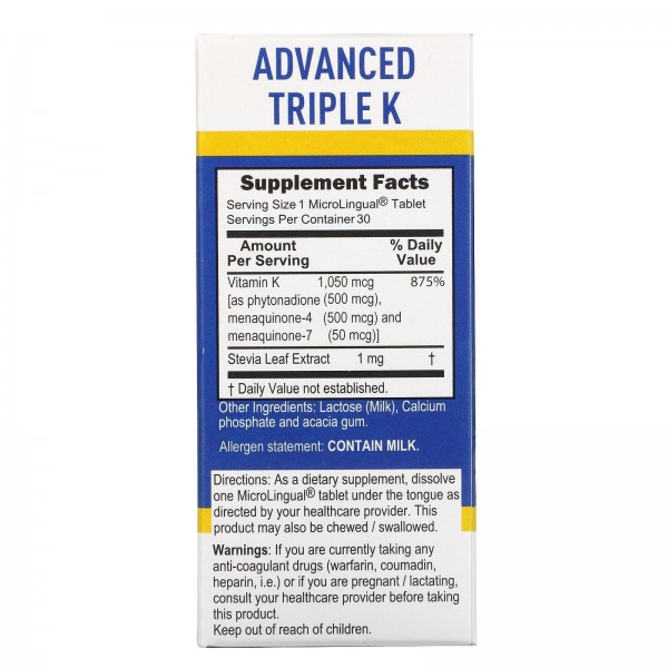 Superior Source Витамин K Advanced Triple K 30 таблеток
