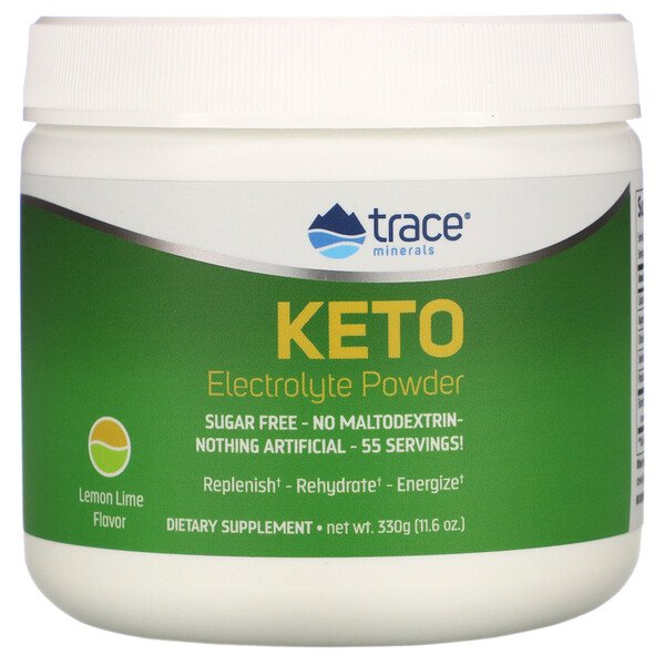 Trace Minerals Research Электролиты для кето-диеты без сахара Лимон-лайм 330 г
