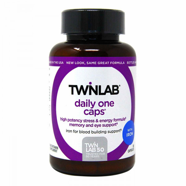 Twinlab Витамины Daily One с железом 90 капсул...
