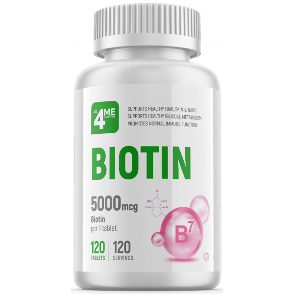 4Me Nutrition Биотин 5000 мкг 120 таблеток...