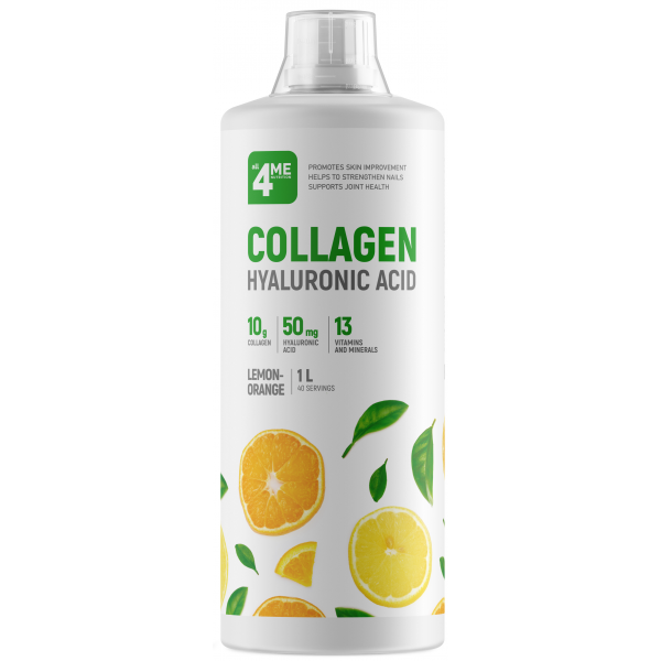 4Me Nutrition Коллаген с гиалуроновой кислотой 1000 мл Лимон-апельсин