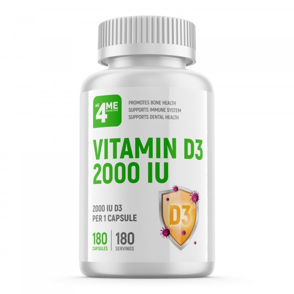 4Me Nutrition Витамин D3 2000 МЕ 180 капсул