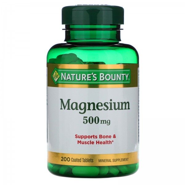 Nature's Bounty Магний 500 мг 200 таблеток в оболочке