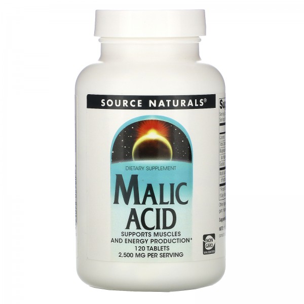 Source Naturals Malic Acid 2500 mg  120 Tablets