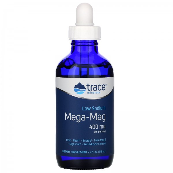 Trace Minerals Research Магний Mega-Mag с низким содержанием натрия 400 мг 118 мл