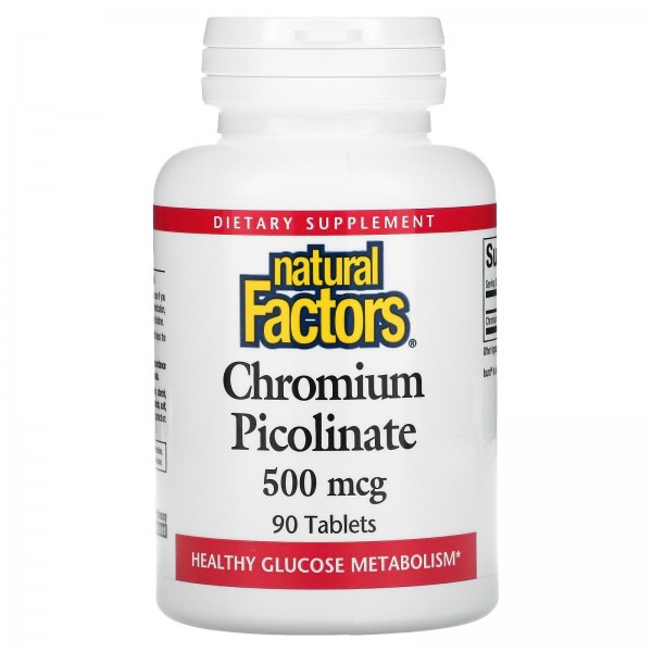 Natural Factors Chromium Picolinate 500 mcg 90 Tab...