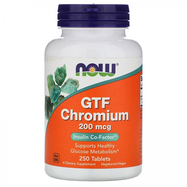 Now Foods GTF Chromium 200 мкг 250 таблеток...