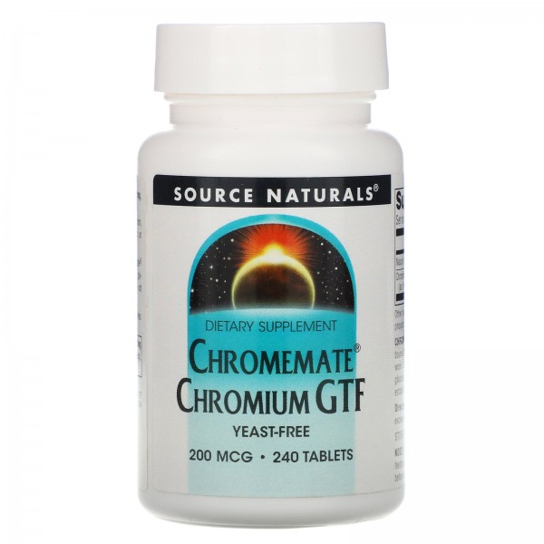 Source Naturals Chromemate GTF хром 200 мкг 240 та...
