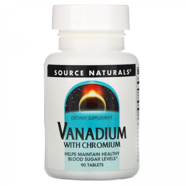 Source Naturals ванадий с хромом 90таблеток