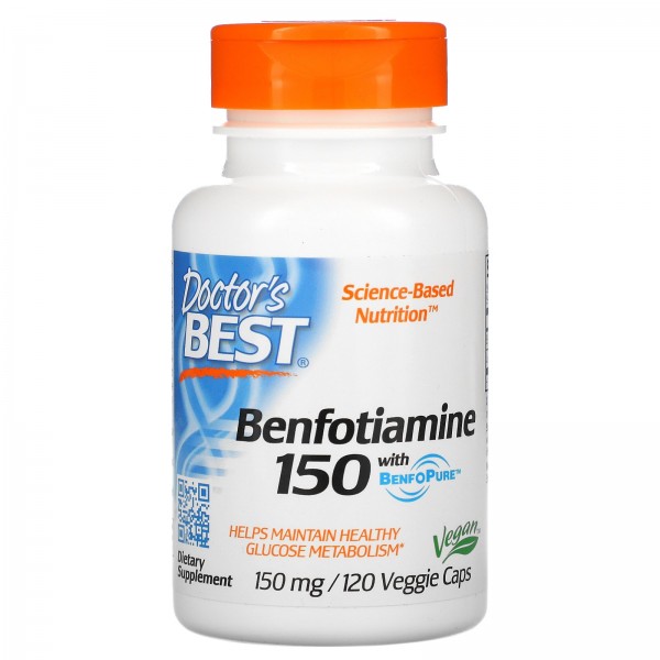 Doctor's Best бенфотиамин 150 с BenfoPure 150мг 120вегетарианских капсул