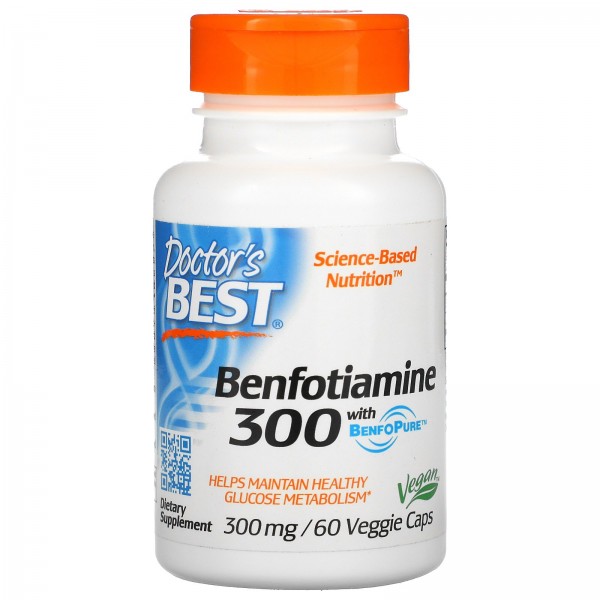 Doctor's Best бенфотиамин с BenfoPure 300мг 60веге...