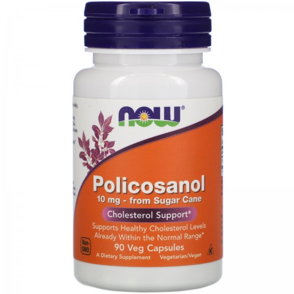 Now Foods Поликозанол 10 мг 90 растительных капсул...