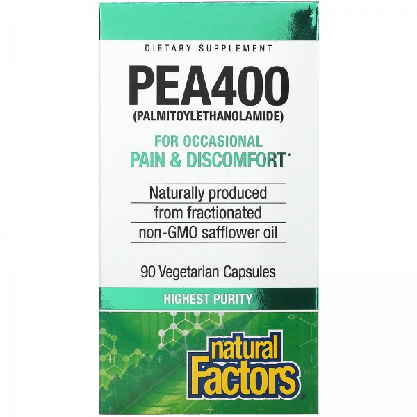 Natural Factors PEA400 90 Vegetarian Capsules