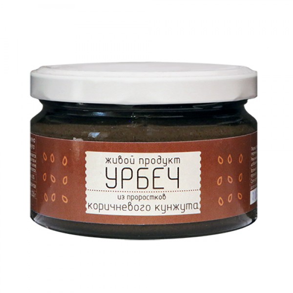 Живой продукт Урбеч из проростков семян коричневого кунжута 225 г