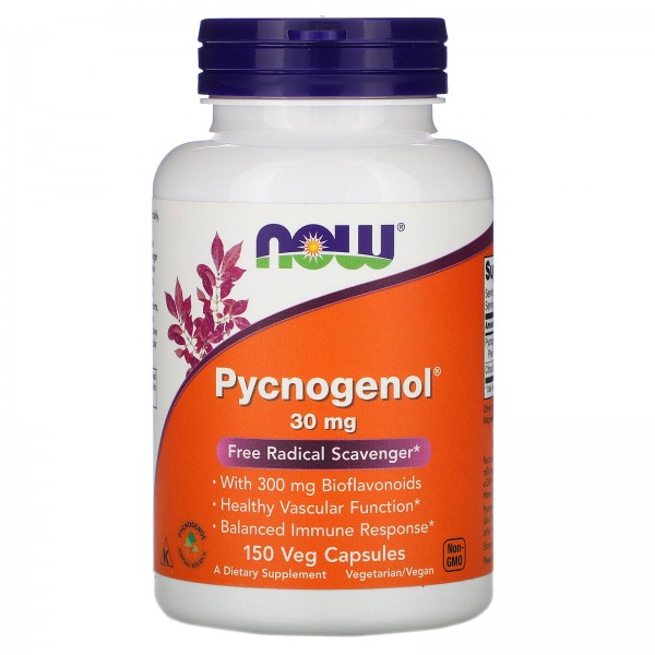 Now Foods Pycnogenol пикногенол 30 мг 150 вегетари...