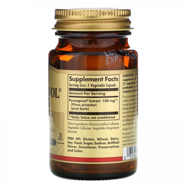 Solgar Пикногенол 100 мг 30 растительных капсул
