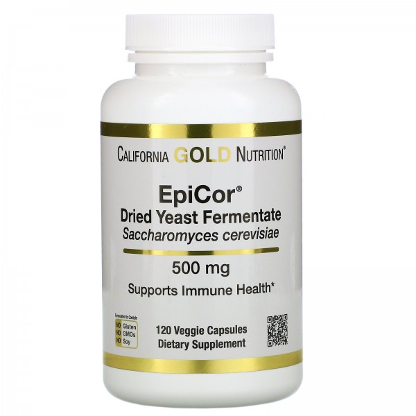 California Gold Nutrition EpiCor сухой дрожжевой ферментат 500мг 120растительных капсул