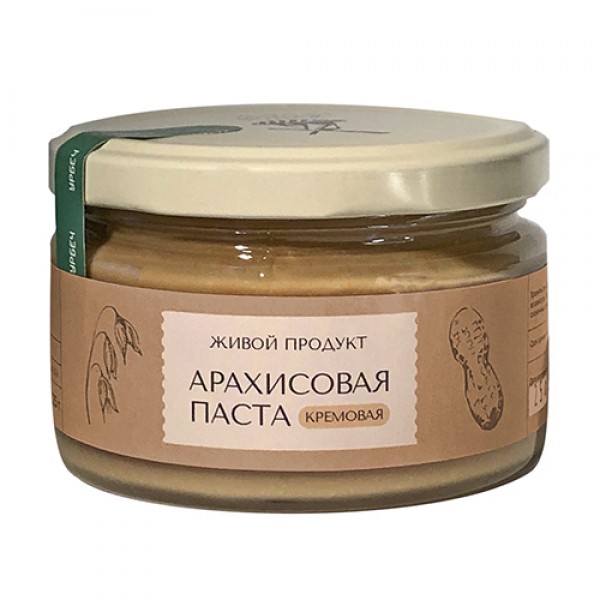 Живой продукт Паста `Арахисовая кремовая` 225 г