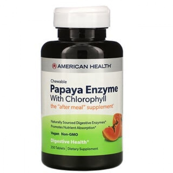 American Health ферменты папайи с хлорофиллом 250 ...