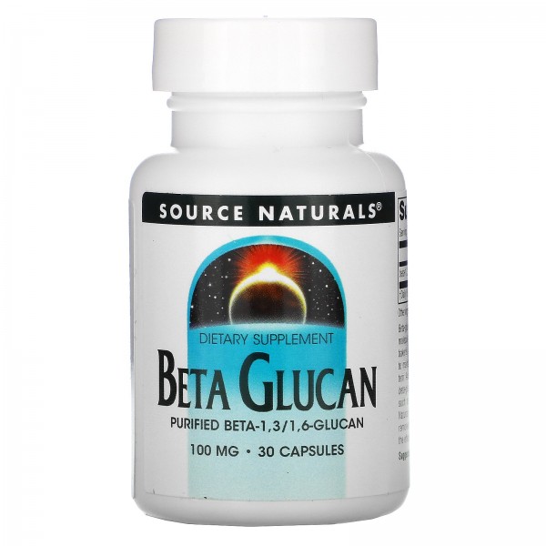 Source Naturals Бета-глюкан (Beta Glucan) 100 мг 3...
