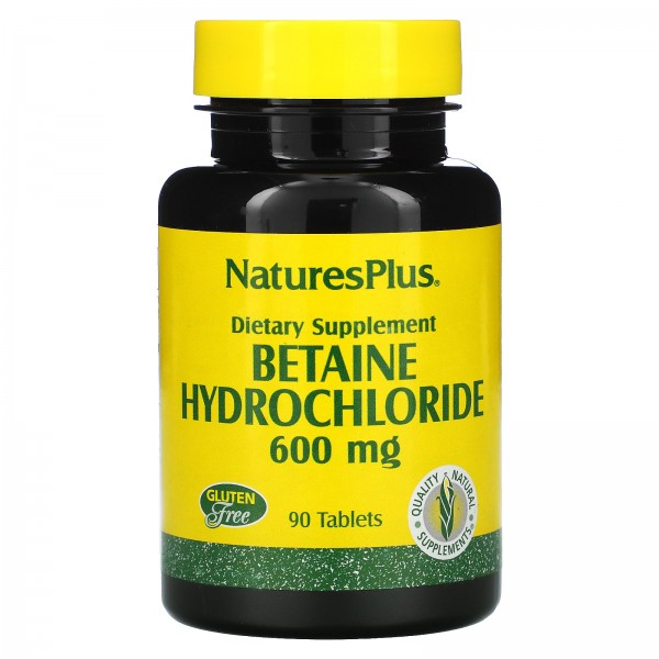 Nature's Plus Бетаин гидрохлорид 600 мг 90 таблето...