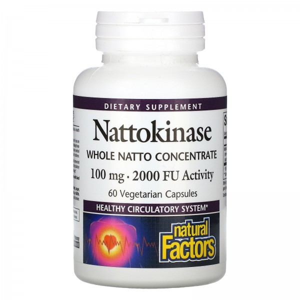 Natural Factors Nattokinase 100 mg 60 Vegetarian C...