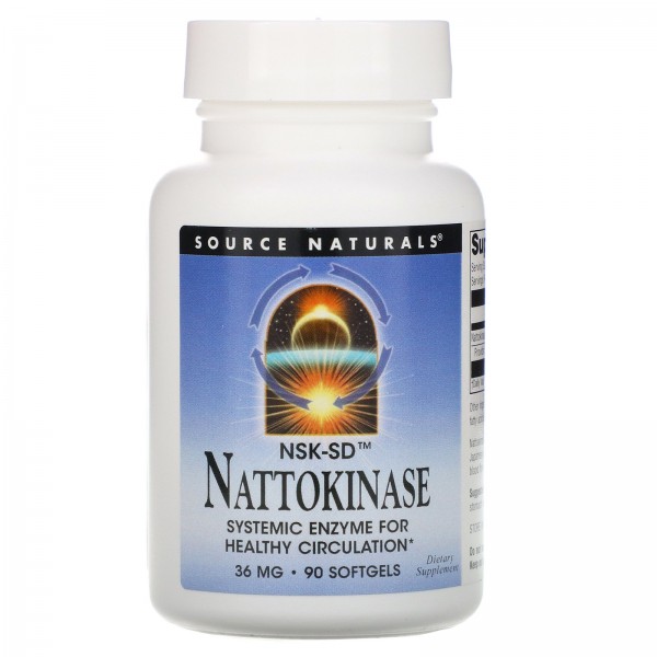 Source Naturals Наттокиназа NSK-SD 36 мг 90 софтге...