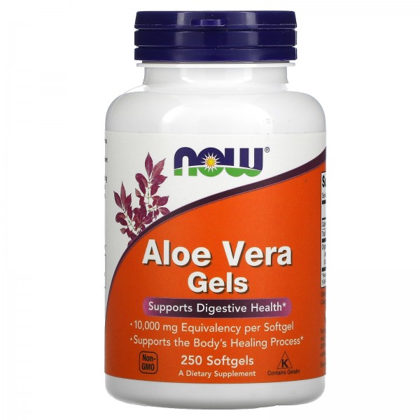 Now Foods Aloe Vera Gels 250 мягких желатиновых ка...