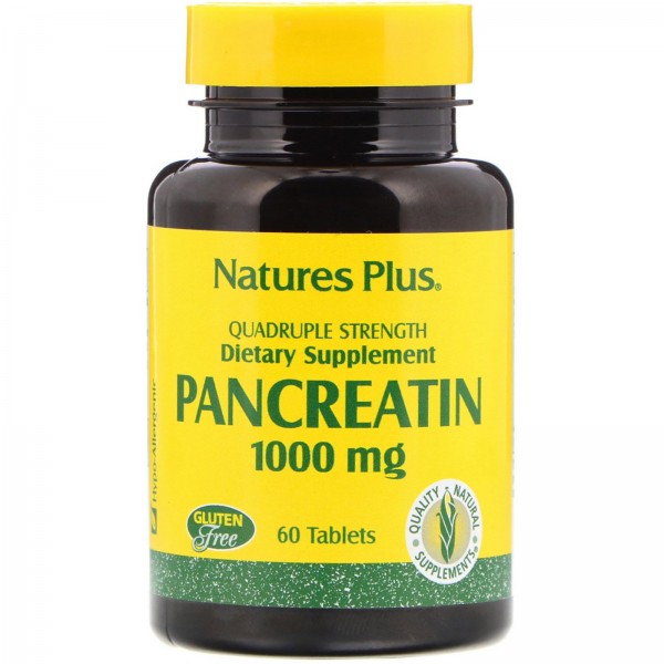 Nature's Plus Панкреатин 1000 мг 60 таблеток...