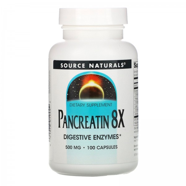 Source Naturals Панкреатин 8Х 500 мг 100 капсул...
