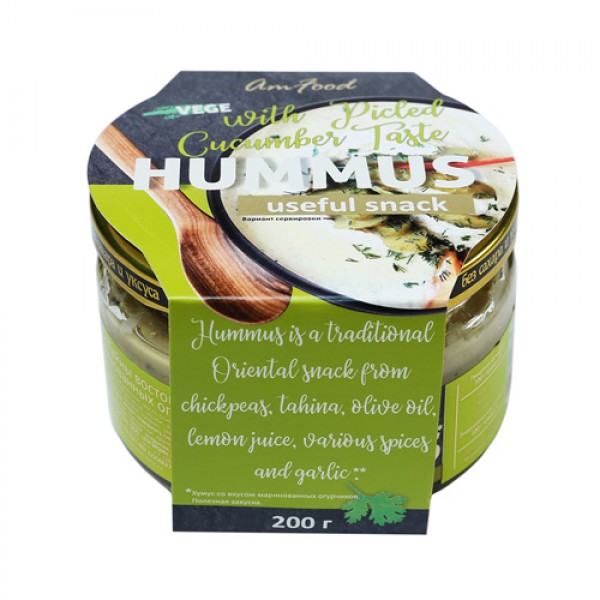 Полезные продукты Хумус `Со вкусом маринованных огурчиков` 200 г