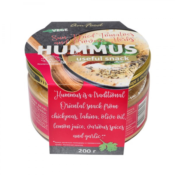 Полезные продукты Хумус `Вяленые помидоры и прован...