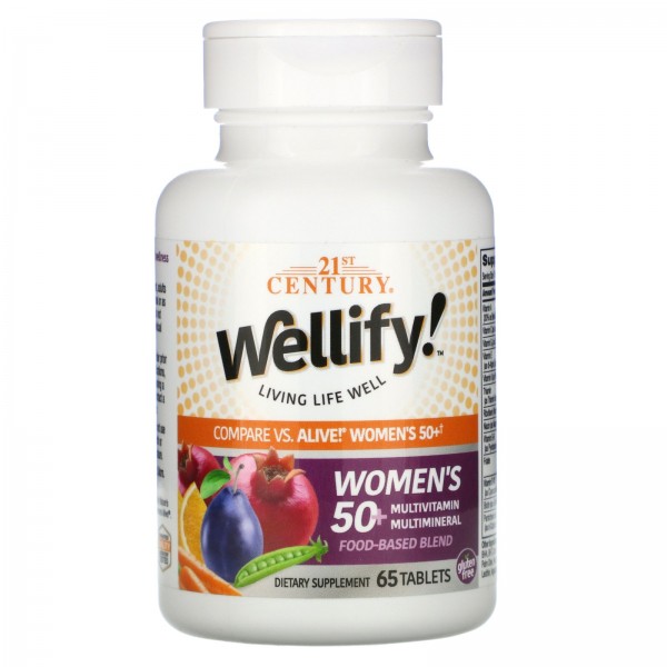 21st Century Wellify мультивитамины и мультиминералы для женщин старше 50 лет 65 таблеток