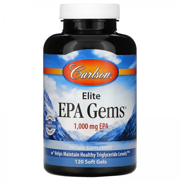 Carlson Labs Elite EPA Gems 1000мг 120капсул...