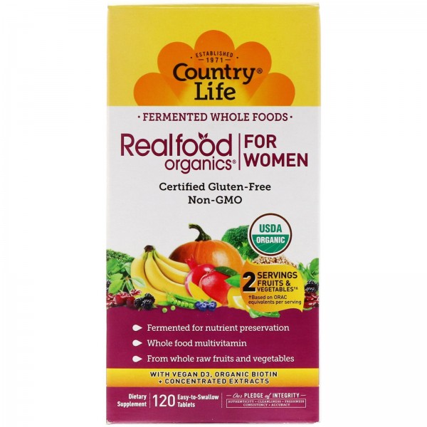 Country Life Realfood Organics для женщин 120 табл...