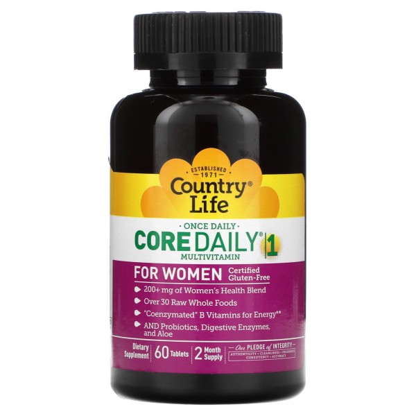 Country Life Мультивитамины Core Daily-1 для женщин 60 таблеток