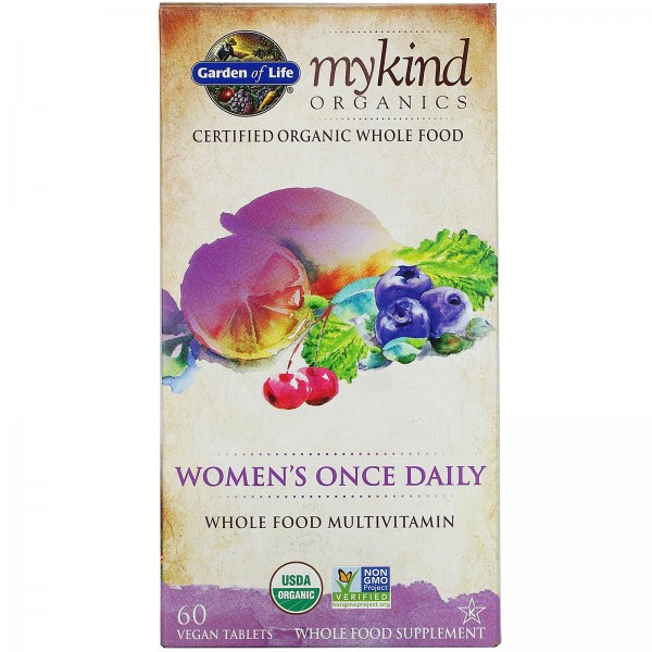 Garden of Life KIND Organics Women's Once Daily 60 веганских таблеток