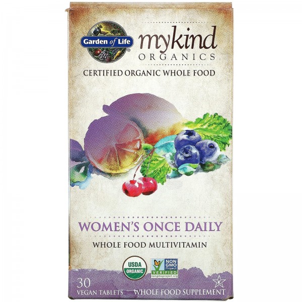 Garden of Life MyKind Organics Women's Once Daily Multivitamin 30 Vegan Tablets