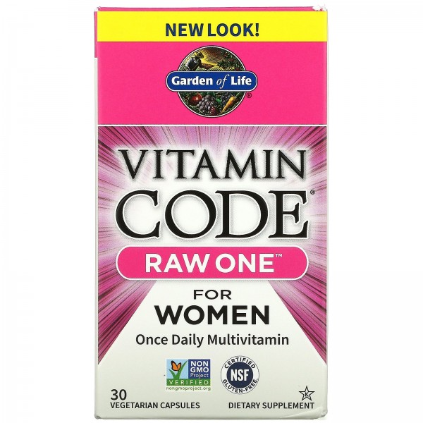 Garden of Life Vitamin Code Raw One For Women Once Daily Multivitamin 30 Vegetarian Capsules