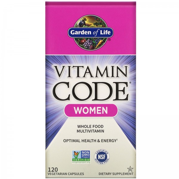 Garden of Life VitaminCode мультивитамины из цельных продуктов для женщин 120 вегетарианских капсул