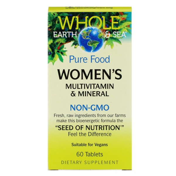 Natural Factors Пищевая добавка Whole Earth & Sea мультивитаминный и минеральный комплекс для женщин 60 таблеток