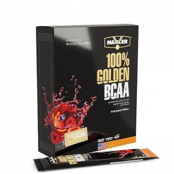 Maxler 100% Golden BCAA 15 шт x 7 г Фруктовый пунш