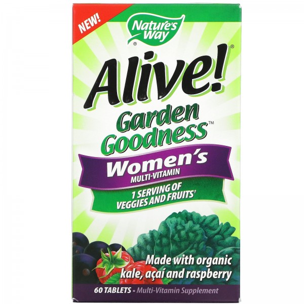 Nature's Way Alive! Garden Goodness мультивитамины женские 60 таблеток