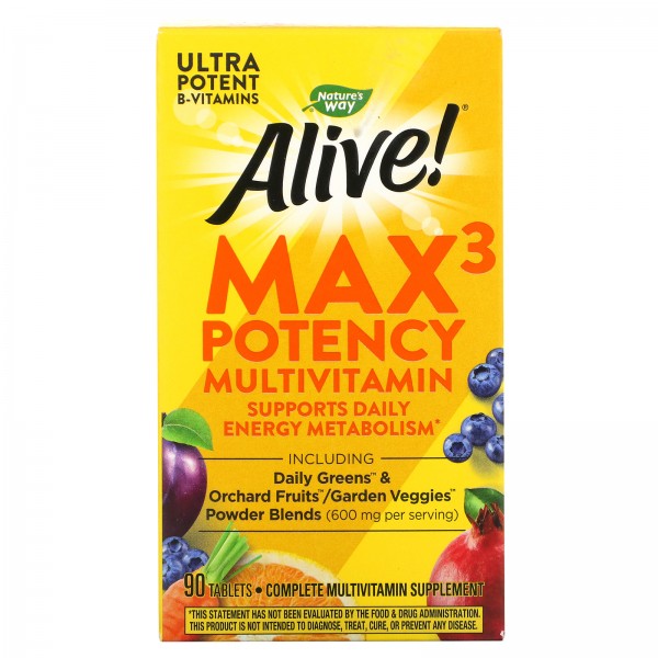 Nature's Way Alive! Max3 Potency мультивитамины 90...